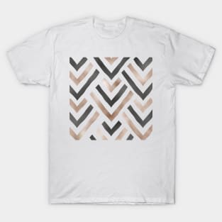 Rose gold chevrons III T-Shirt